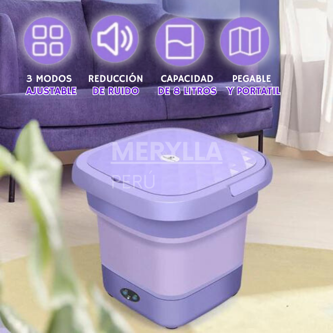 Mini-Lavadora Plegable Portátil Eléctrica