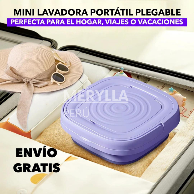 Mini-Lavadora Plegable Portátil Eléctrica