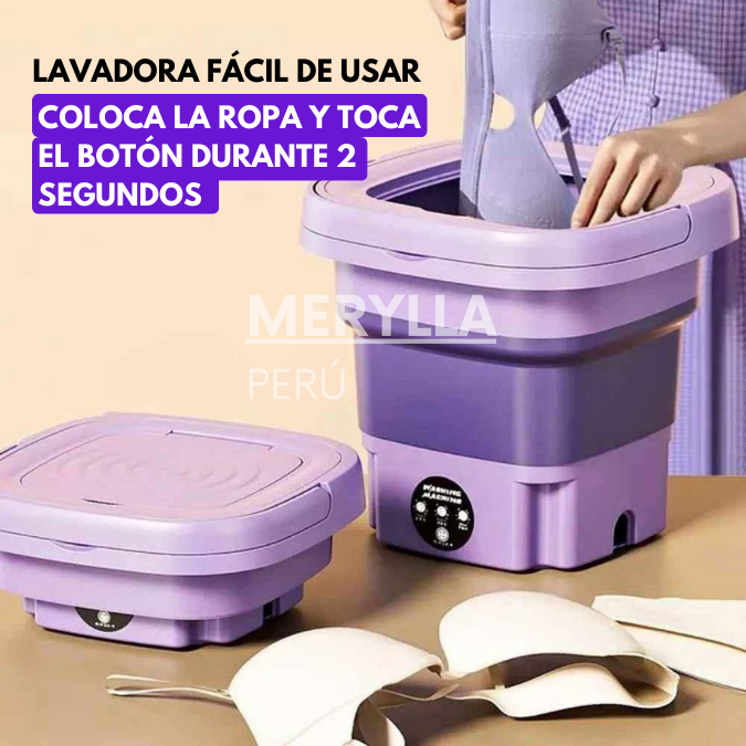Mini-Lavadora Plegable Portátil Eléctrica