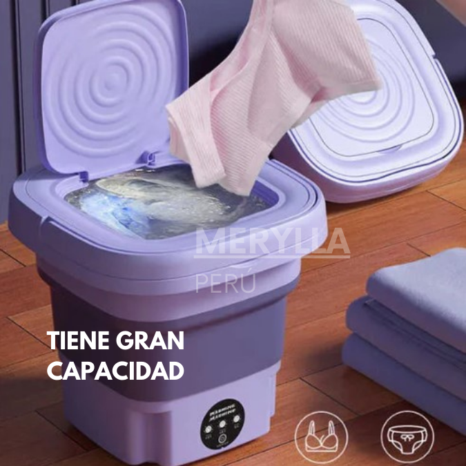 Mini-Lavadora Plegable Portátil Eléctrica